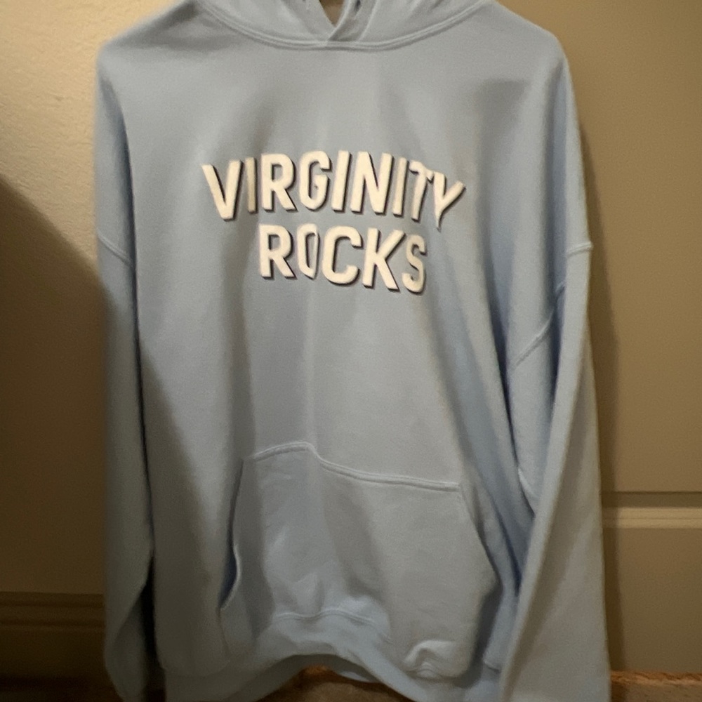 virginity rocks blue hoodie!